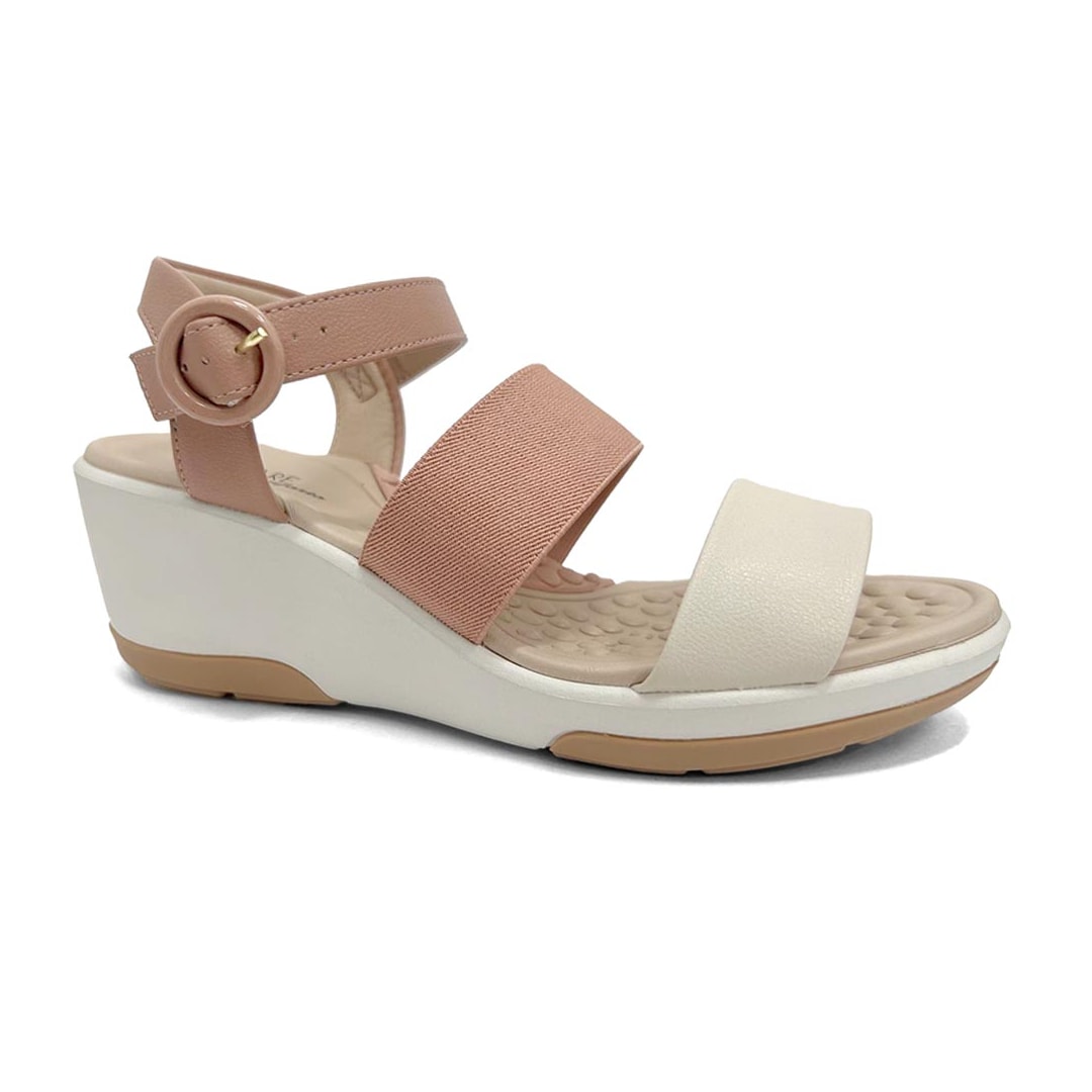 Sandália Modare Anabela Ultra Conforto 7182.104 Nude/Creme/Pessego Sandália Modare Anabela Ultra Conforto 7182.104 Nude/Creme/Pessego