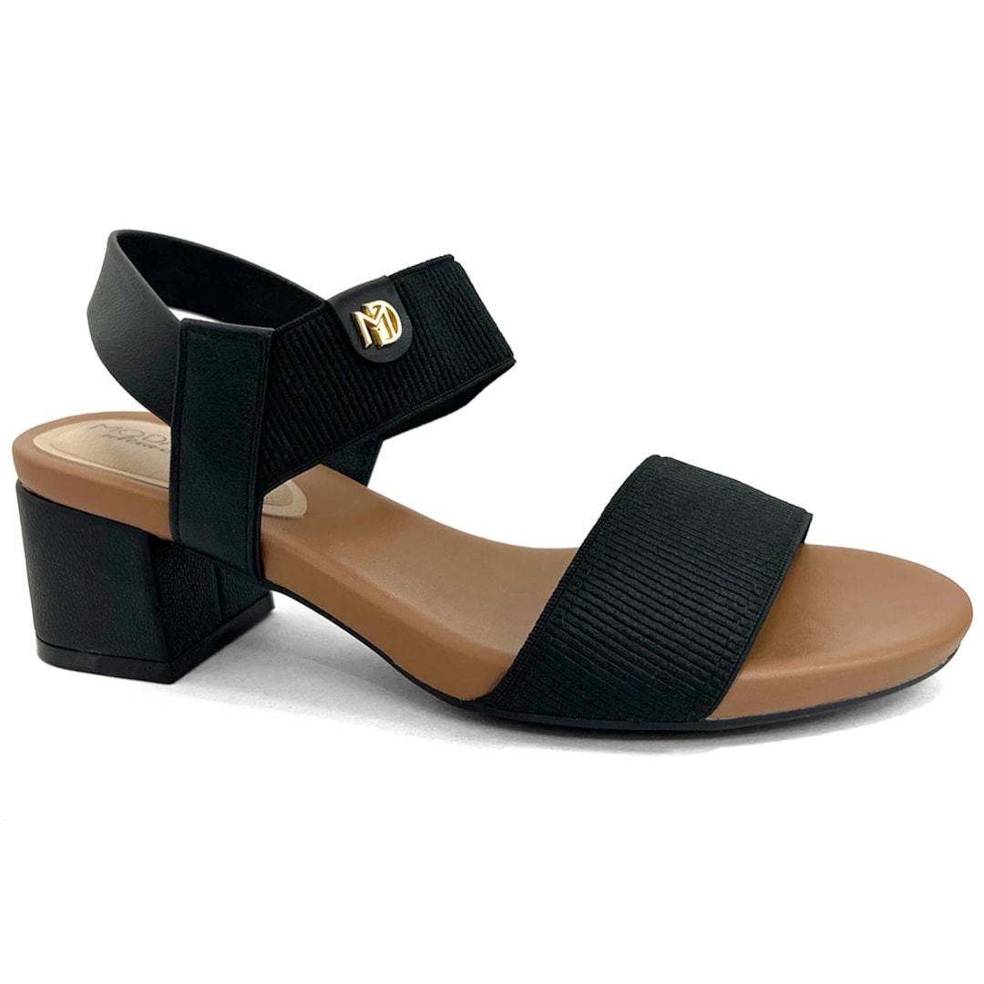 Sandália Modare Conforto Salto Bloco 7187.100 Preto