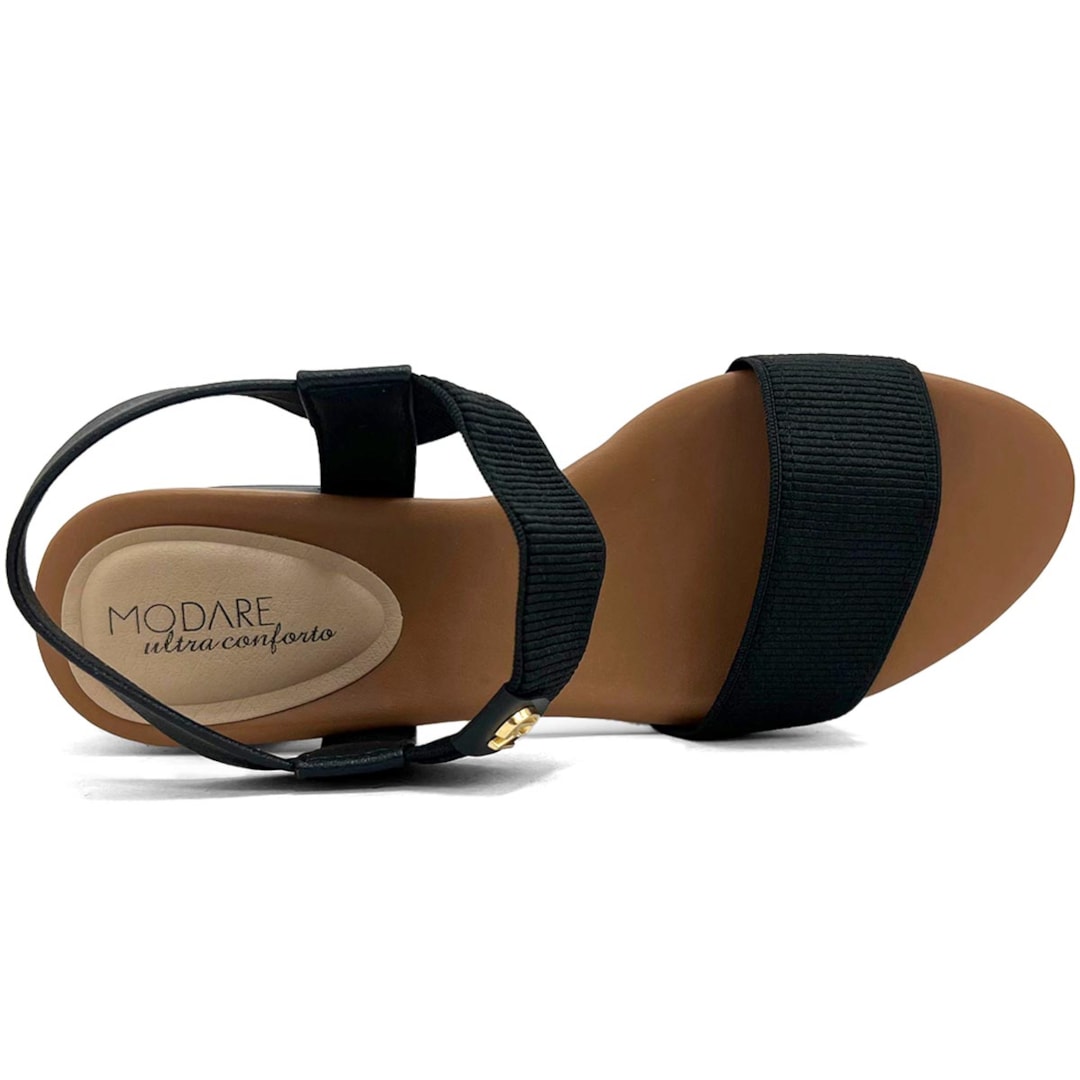 Sandália Modare Conforto Salto Bloco 7187.100 Preto