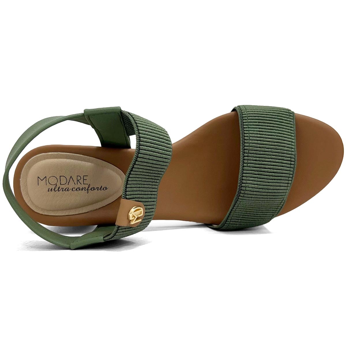 Sandália Modare Conforto Salto Bloco 7187.100 Verde Salvia Sandália Modare Conforto Salto Bloco 7187.100 Verde Salvia