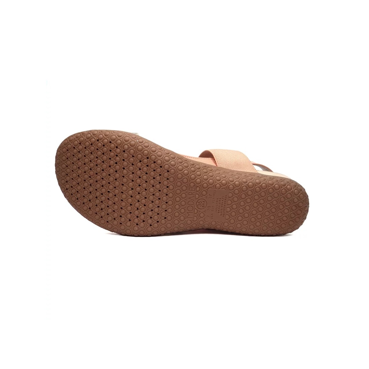 Sandália Modare Rasteira Conforto 7125.233 Pessego/Creme/Dourad