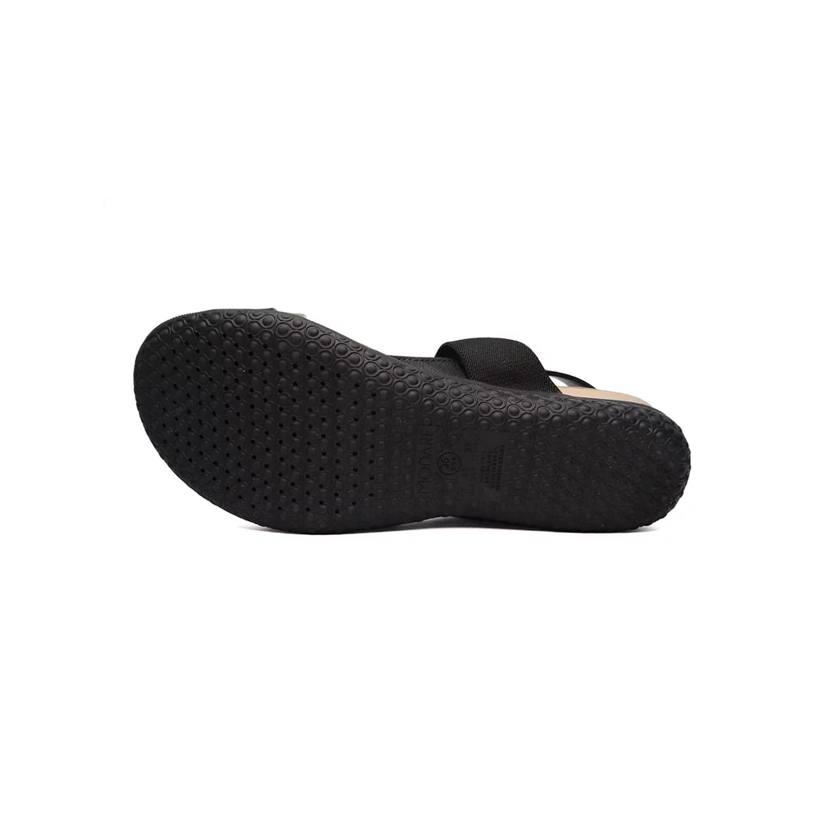 Sandália Modare Rasteira Conforto 7125.233 Preto/Dourado/Camel