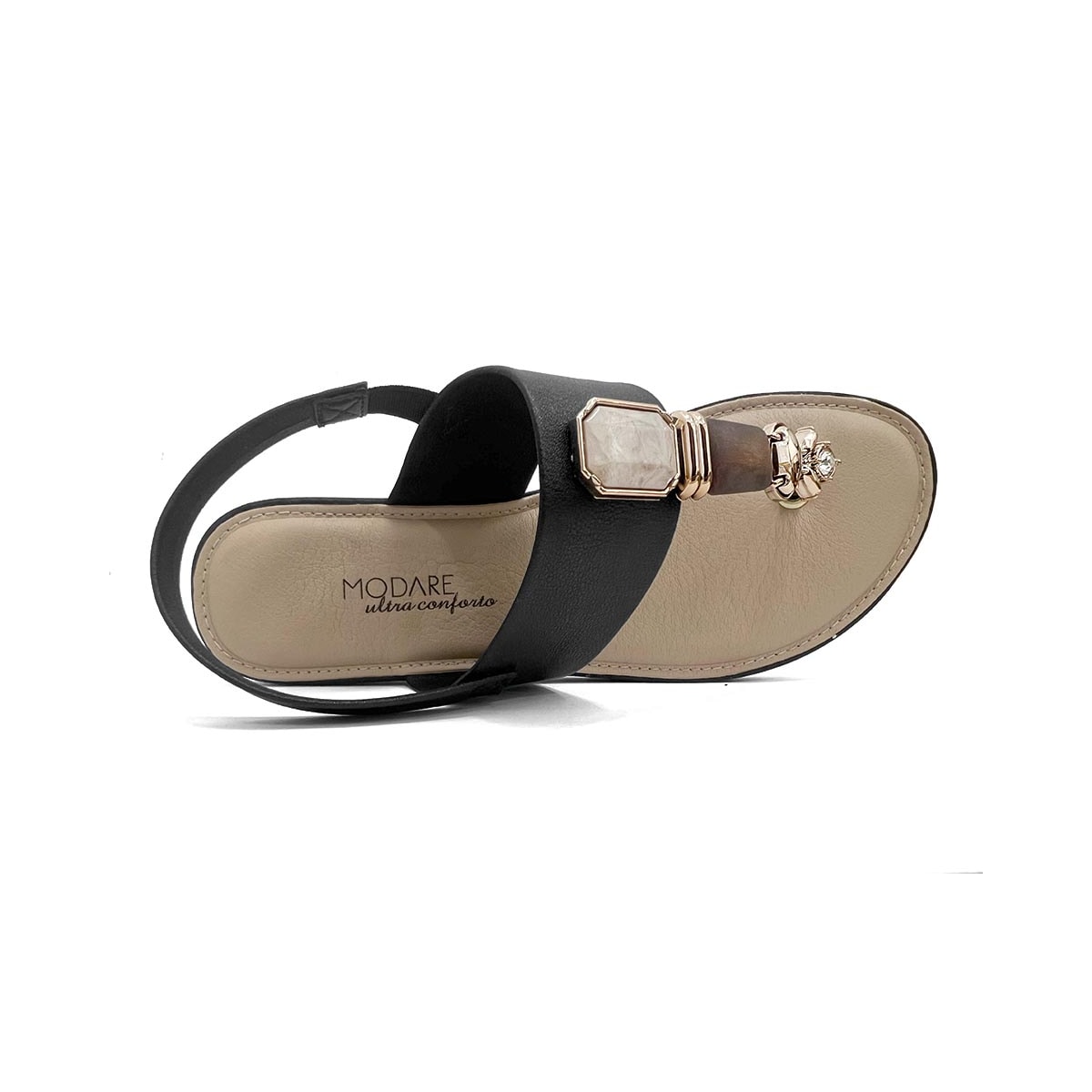 Sandália Modare Rasteira Conforto 7141.120 Preto