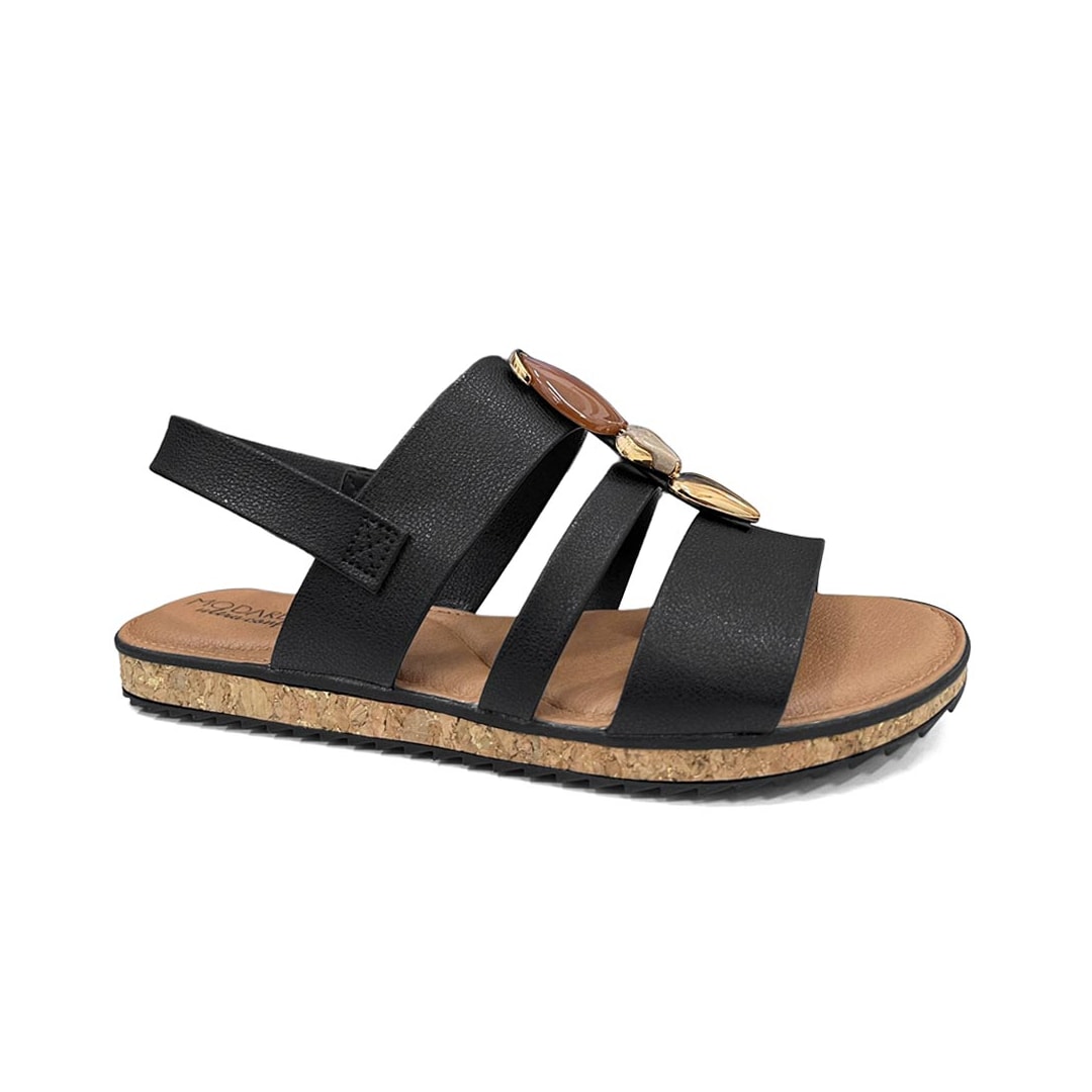 Sandália Modare Rasteira Conforto 7141.244 Preto