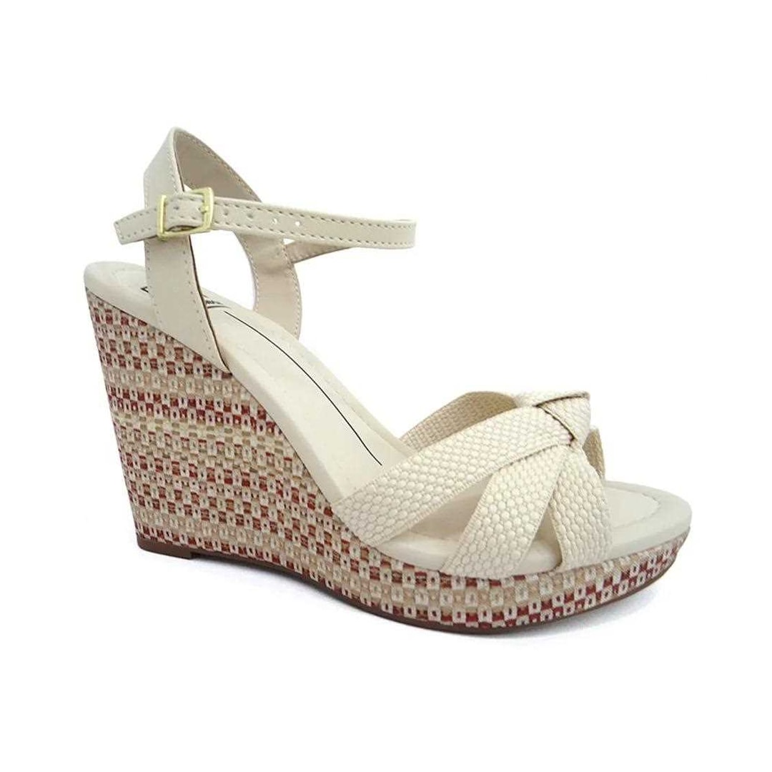 Sandália Moleca Anabela 5411.1127 Creme Sandália Moleca Anabela 5411.1127 Creme