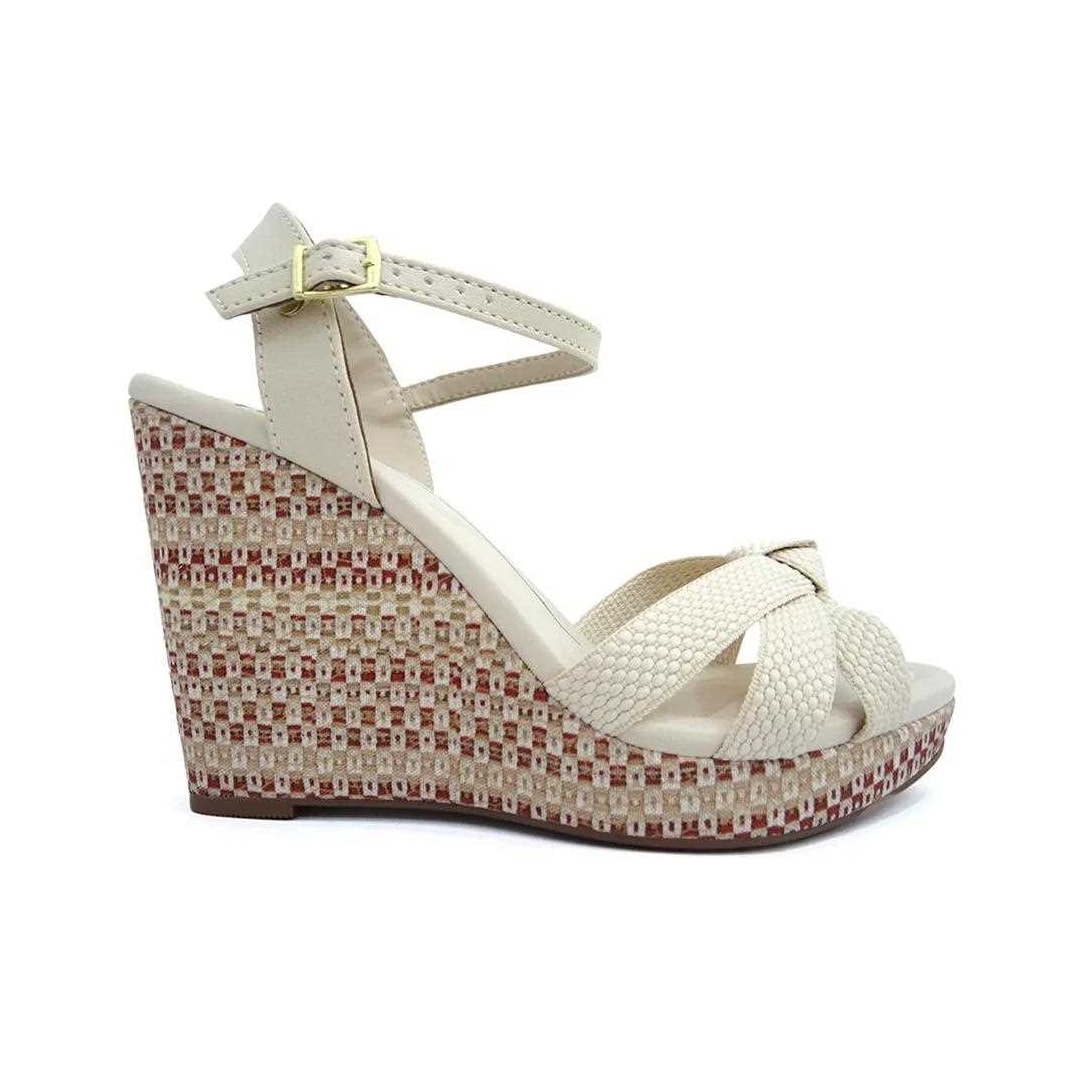 Sandália Moleca Anabela 5411.1127 Creme Sandália Moleca Anabela 5411.1127 Creme