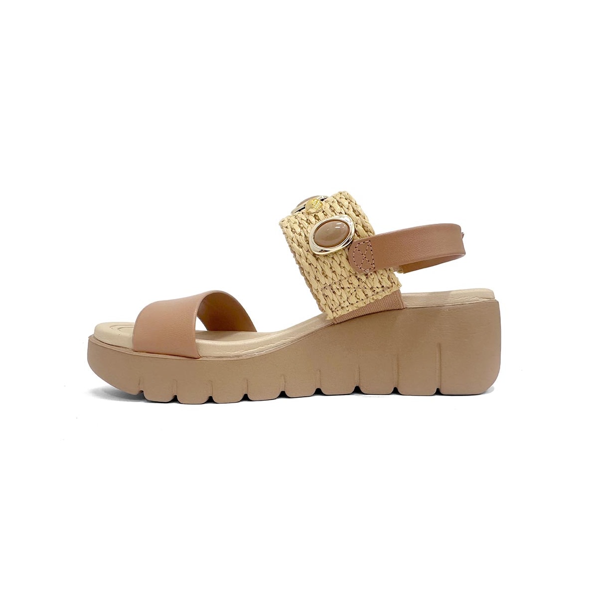 Sandália Moleca Anabela Conforto 5536.110 Natural Sandália Moleca Anabela Conforto 5536.110 Natural