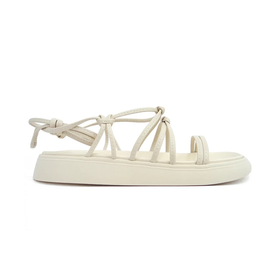 Sandália Moleca Birken Amarração 5469.115 Creme Sandália Moleca Birken Amarração 5469.115 Creme