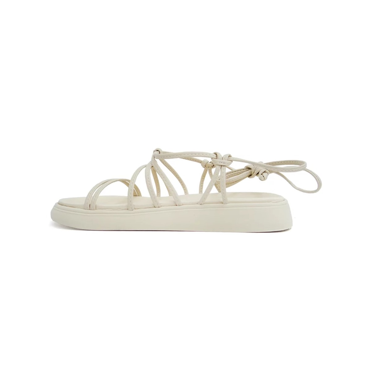 Sandália Moleca Birken Amarração 5469.115 Creme Sandália Moleca Birken Amarração 5469.115 Creme