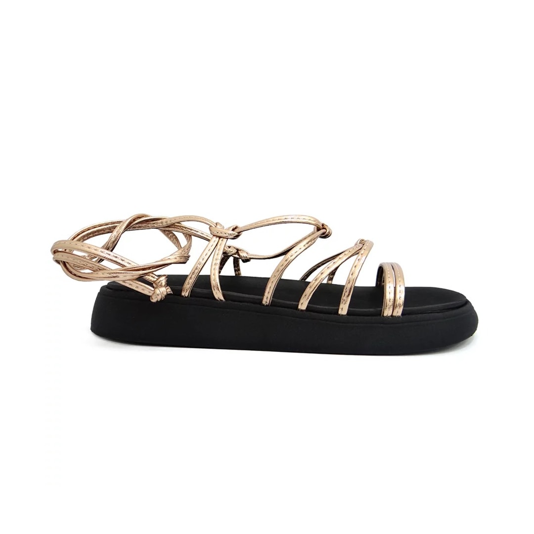 Sandália Moleca Birken Amarração 5469.115 Ouro Rosado