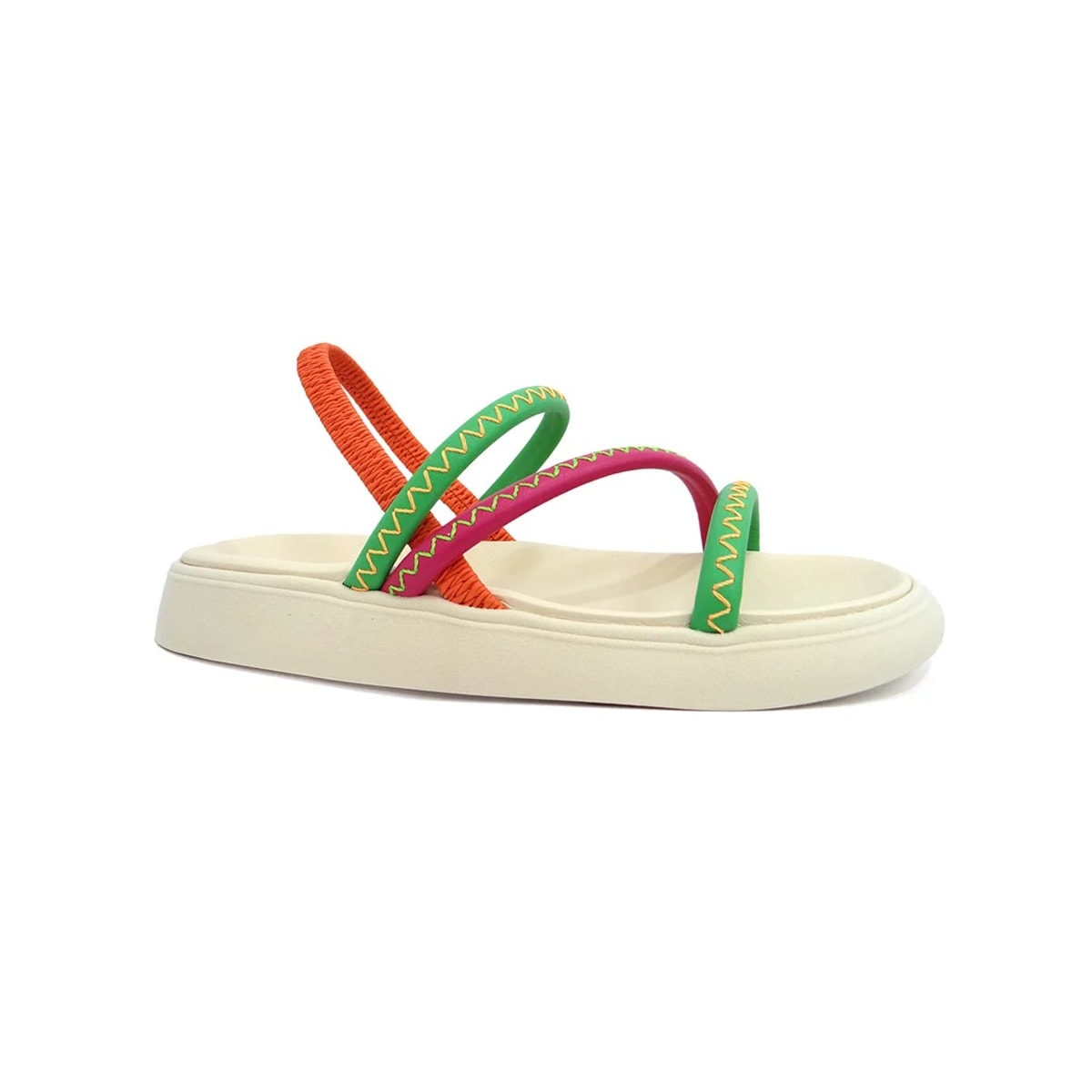 Sandália Moleca Birken Papete 5469.114 Hortela/Pink/Laranja Sandália Moleca Birken Papete 5469.114 Hortela/Pink/Laranja