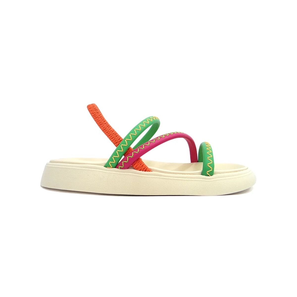 Sandália Moleca Birken Papete 5469.114 Hortela/Pink/Laranja Sandália Moleca Birken Papete 5469.114 Hortela/Pink/Laranja