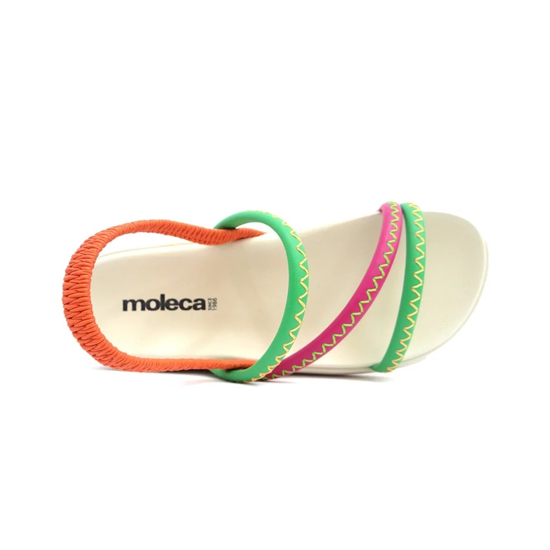 Sandália Moleca Birken Papete 5469.114 Hortela/Pink/Laranja