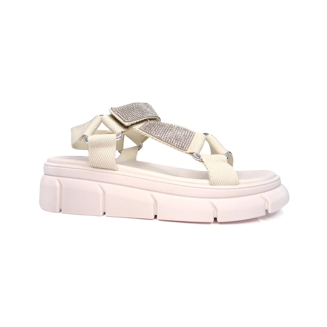 Sandália Moleca Papete Flatform 5483.109 Branco Off Sandália Moleca Papete Flatform 5483.109 Branco Off