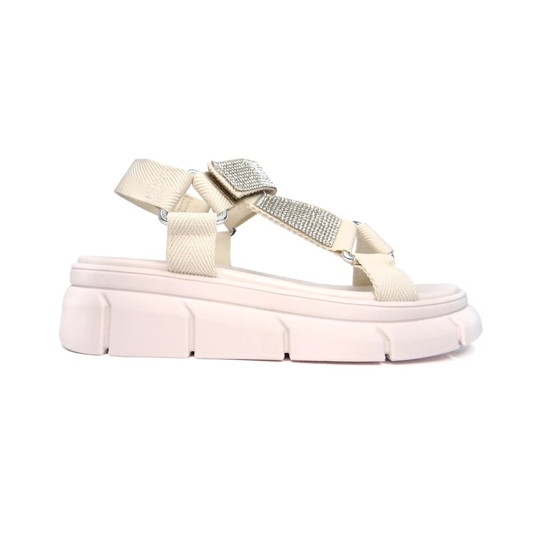 Sandália Moleca Papete Flatform 5483.109 Branco Off