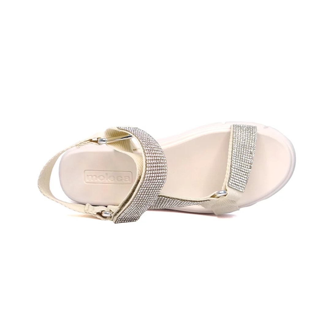 Sandália Moleca Papete Flatform 5483.109 Branco Off Sandália Moleca Papete Flatform 5483.109 Branco Off