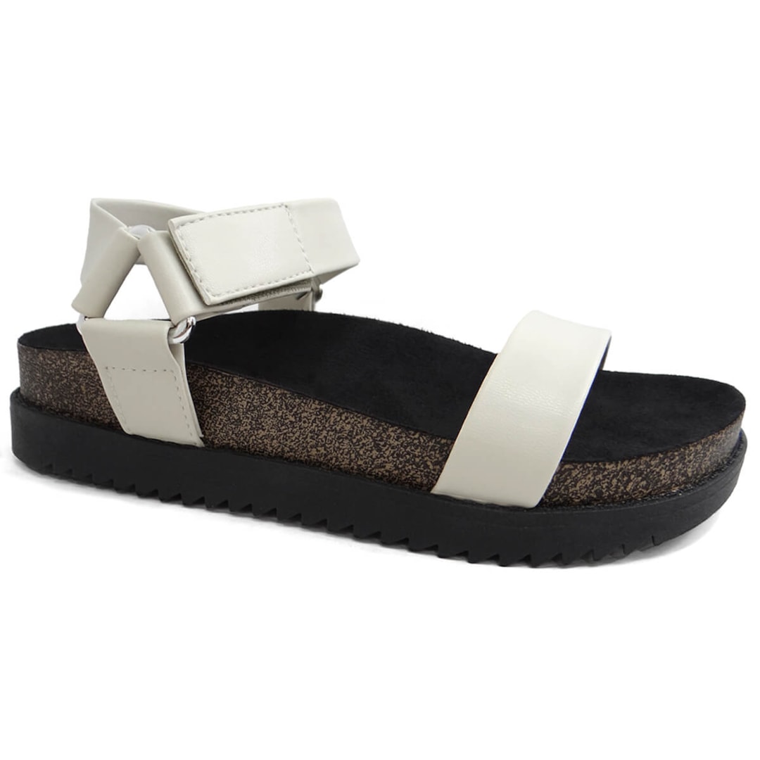 Sandália Moleca Papete Flatform 5500.101 Branco Off
