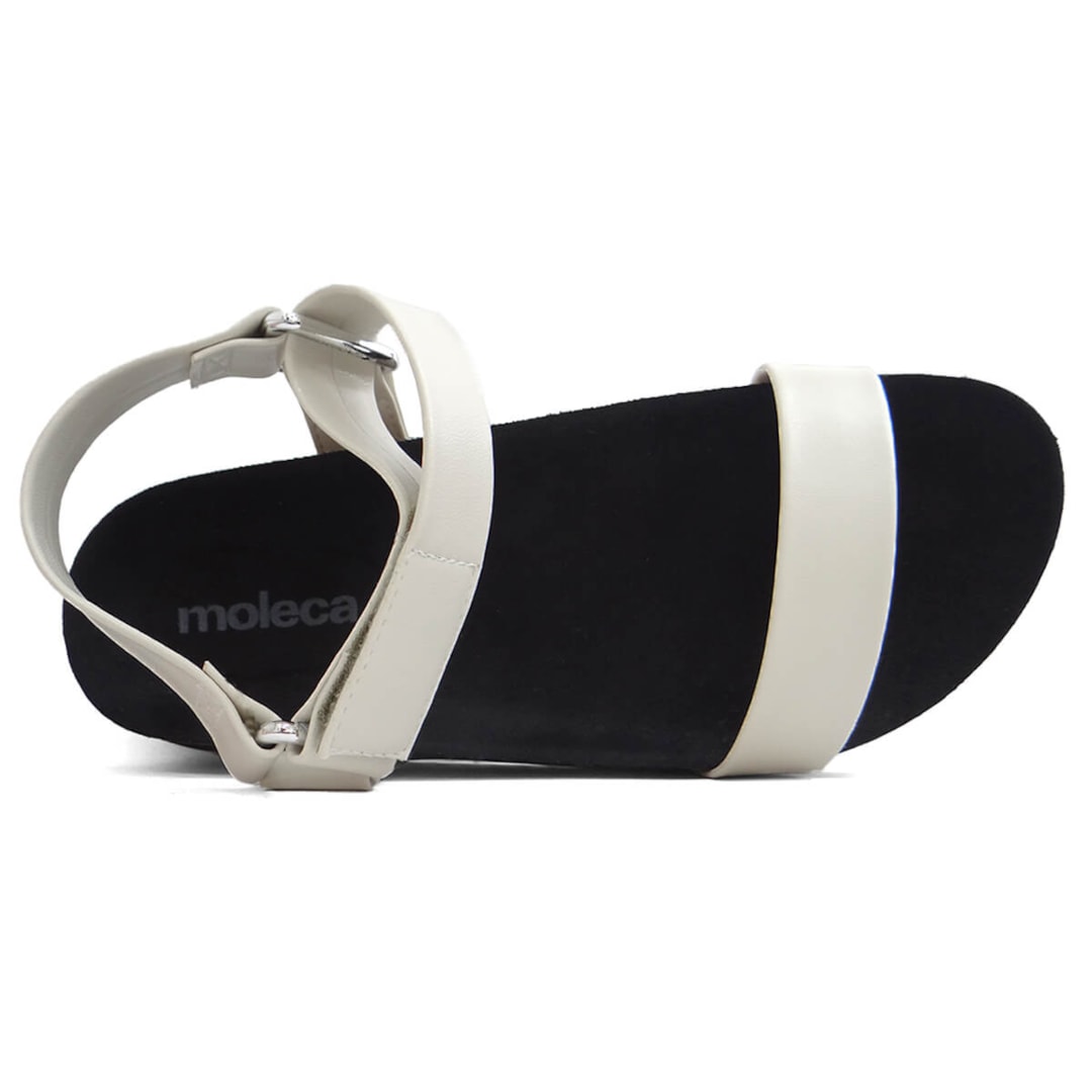 Sandália Moleca Papete Flatform 5500.101 Branco Off