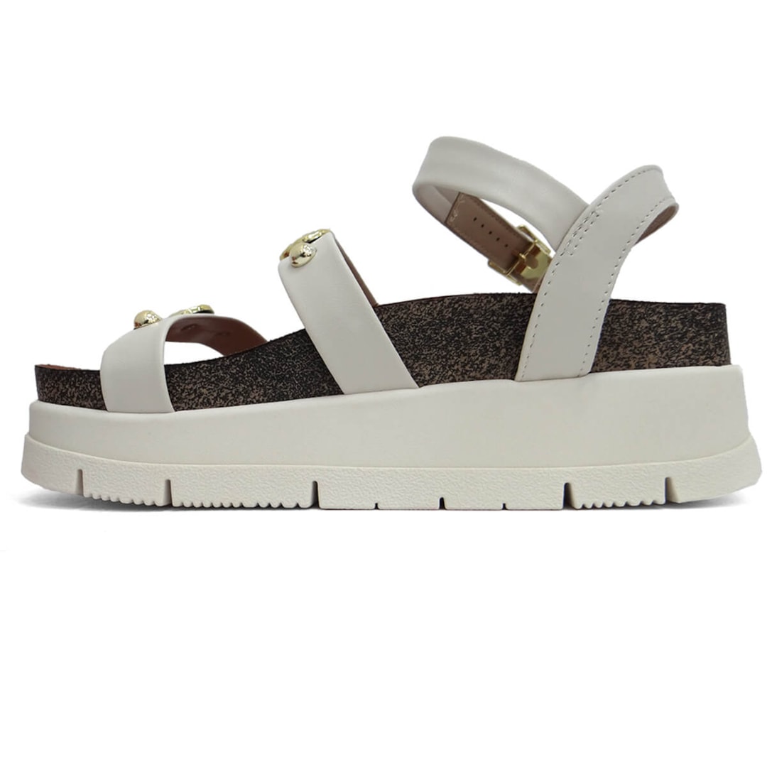 Sandália Moleca Papete Flatform 5513.104 Branco Off