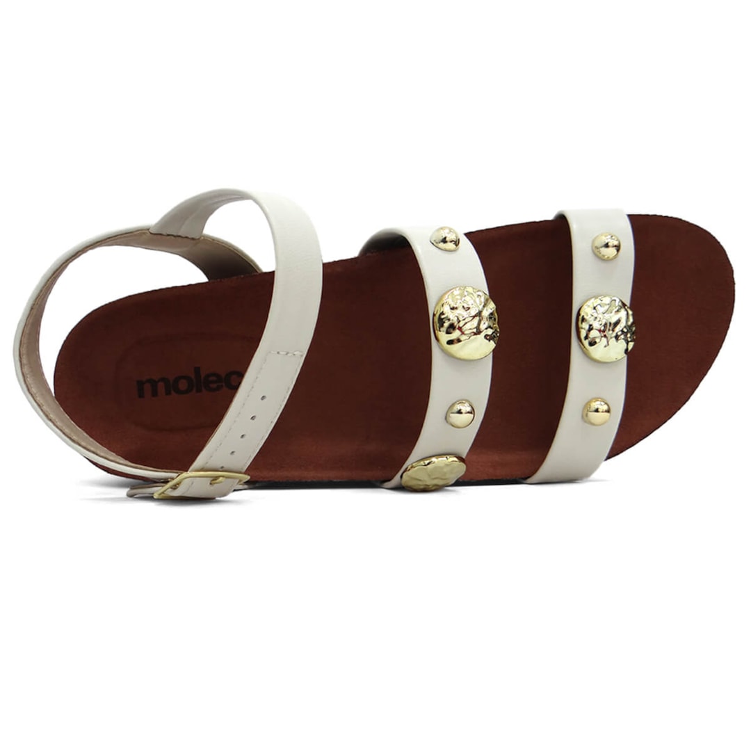 Sandália Moleca Papete Flatform 5513.104 Branco Off