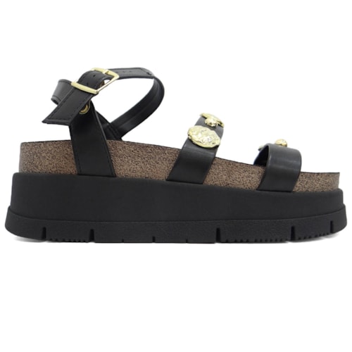 Sandalia Moleca Papete Flatform 5513.104 Preto