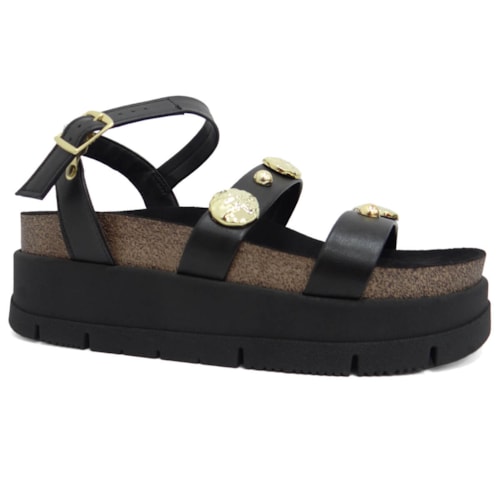 Sandalia Moleca Papete Flatform 5513.104 Preto