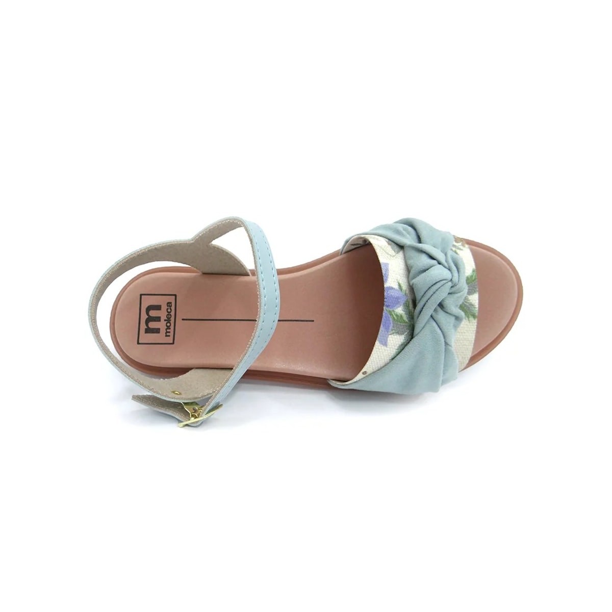 Sandália Moleca Rasteira 5450.107 Light Turquesa Sandália Moleca Rasteira 5450.107 Light Turquesa