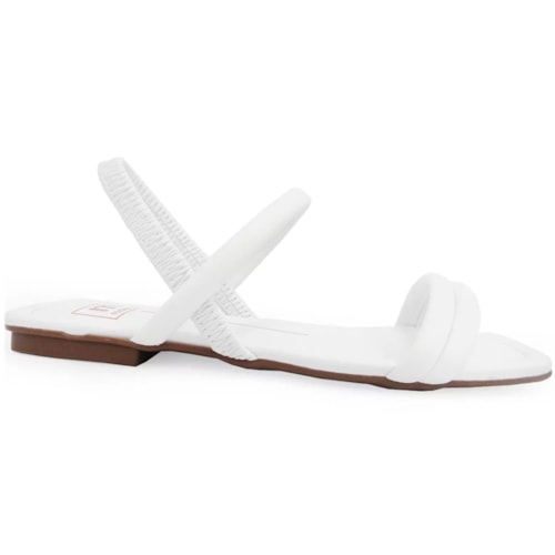 Detalhe - Sandália Moleca Rasteira 5462.111 Branco