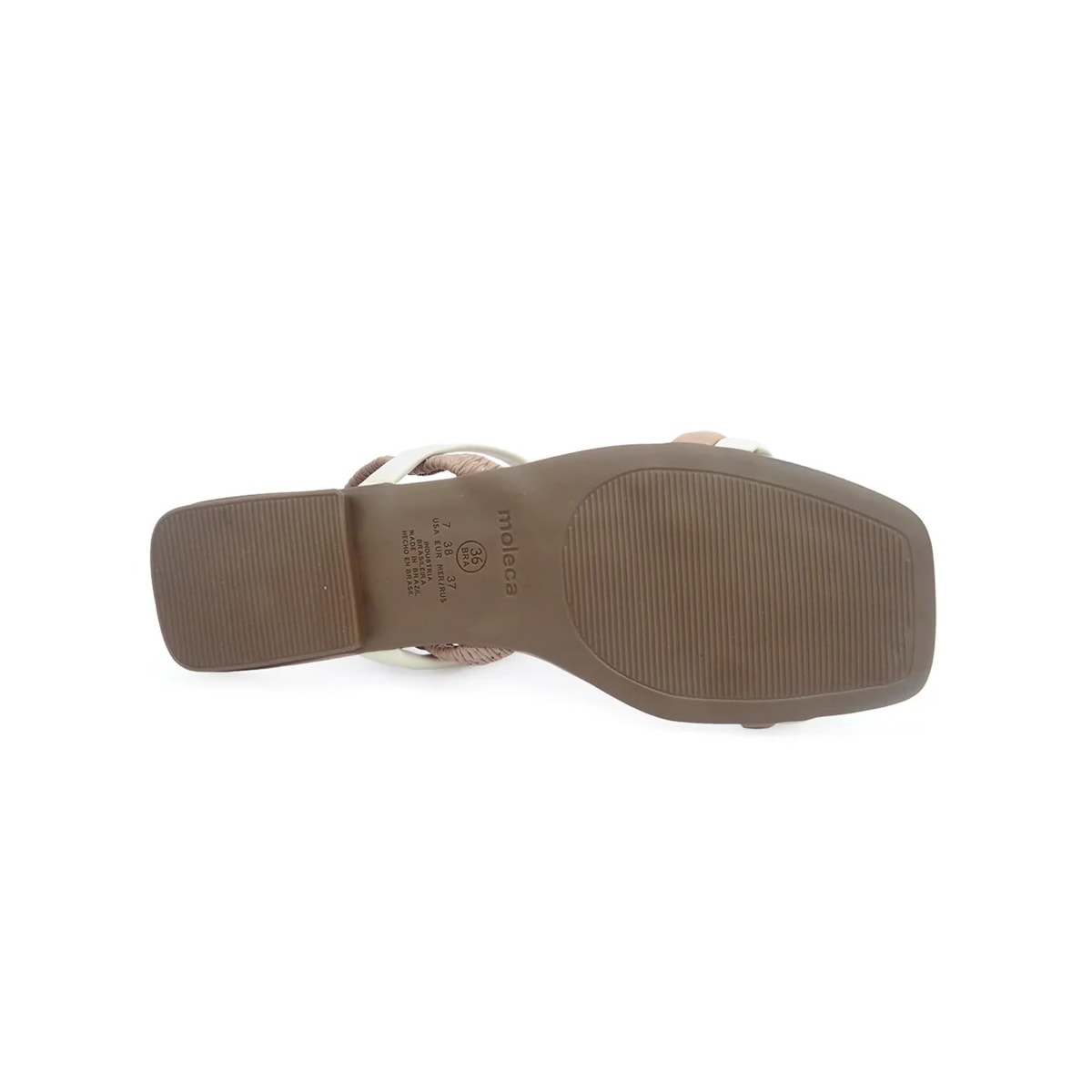 Sandália Moleca Rasteira 5462.111 Creme/Nude