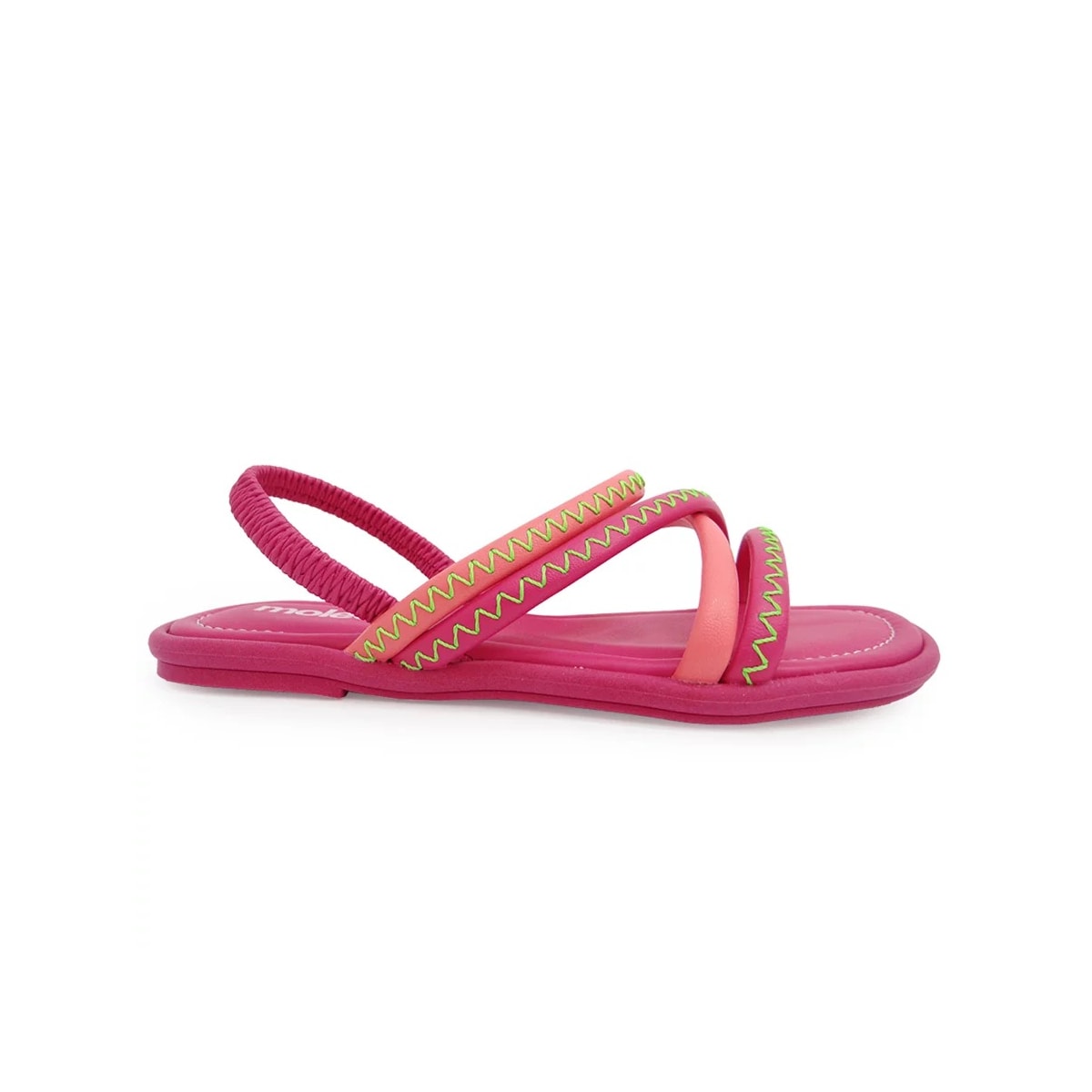 Sandália Moleca Rasteira 5479.104 Coral/Pink Sandália Moleca Rasteira 5479.104 Coral/Pink