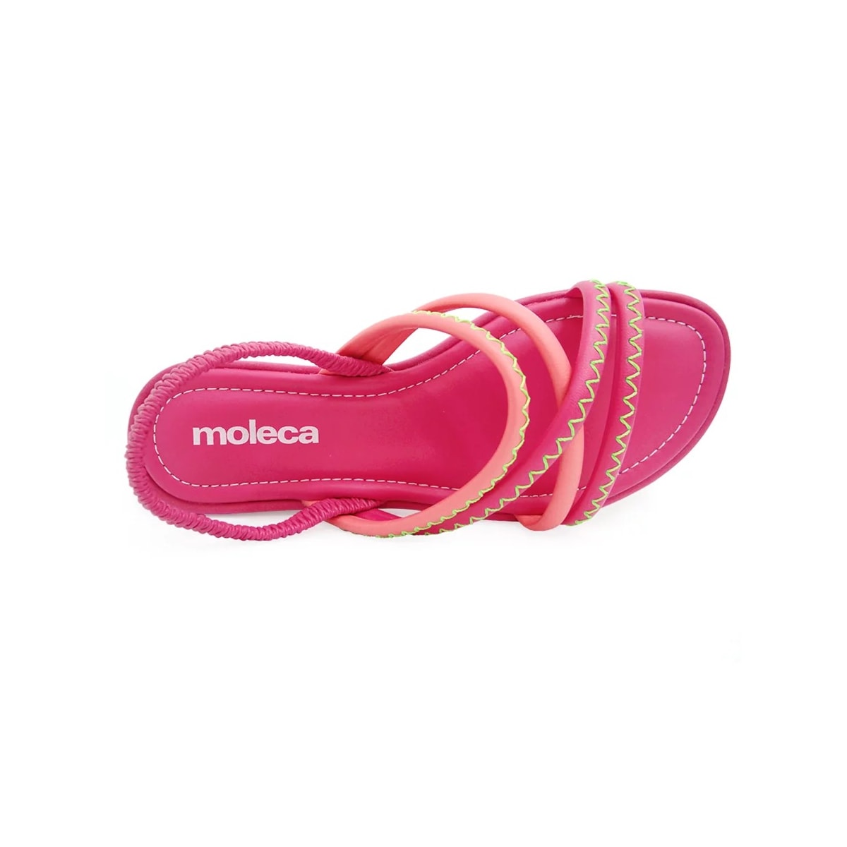 Sandália Moleca Rasteira 5479.104 Coral/Pink Sandália Moleca Rasteira 5479.104 Coral/Pink