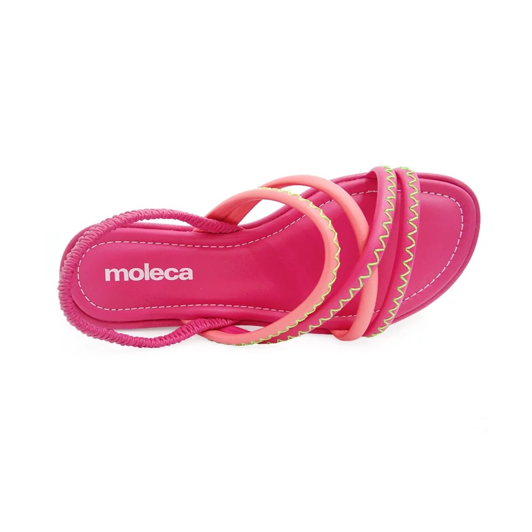 Sandália Moleca Rasteira 5479.104 Coral/Pink