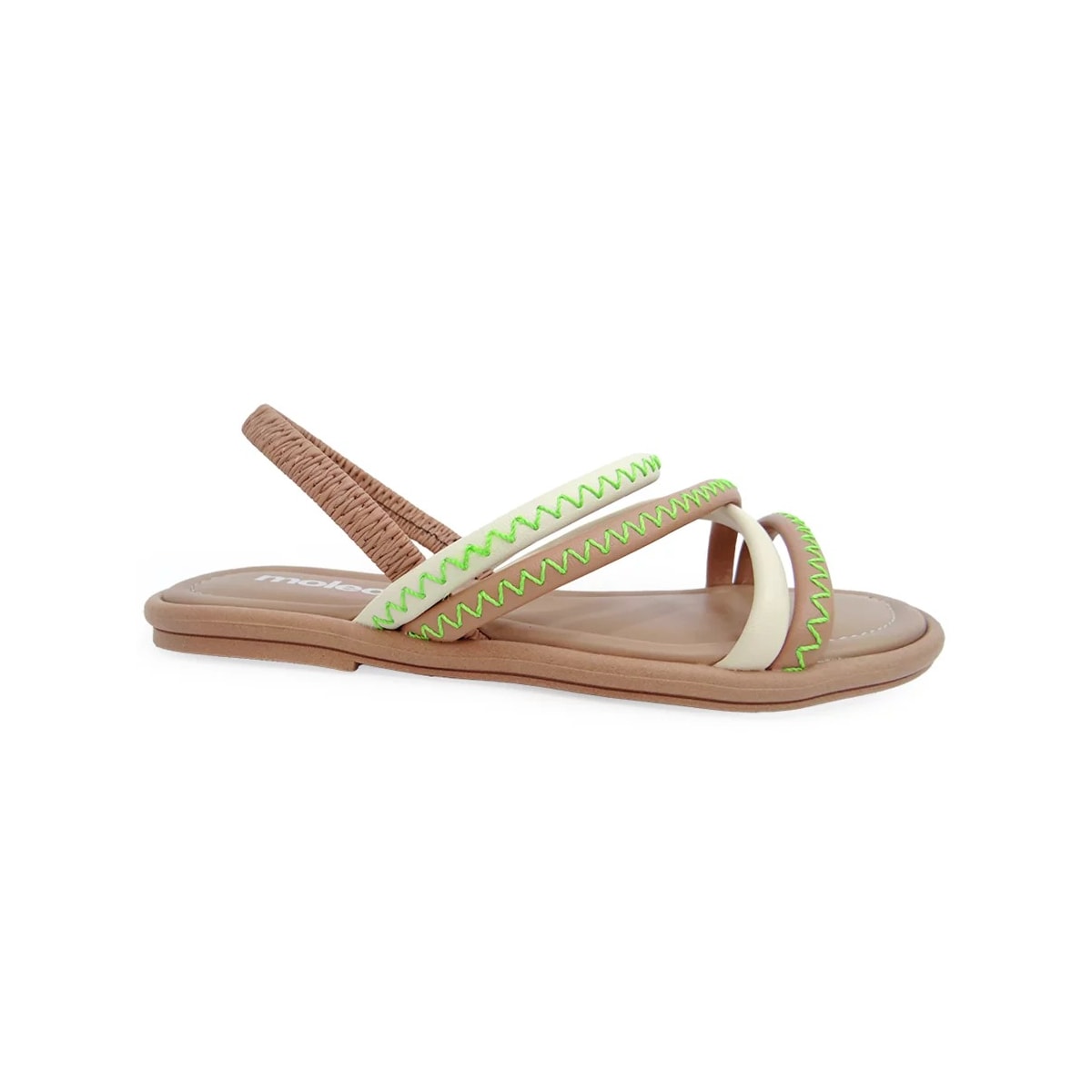 Sandália Moleca Rasteira 5479.104 Creme/Nude Sandália Moleca Rasteira 5479.104 Creme/Nude