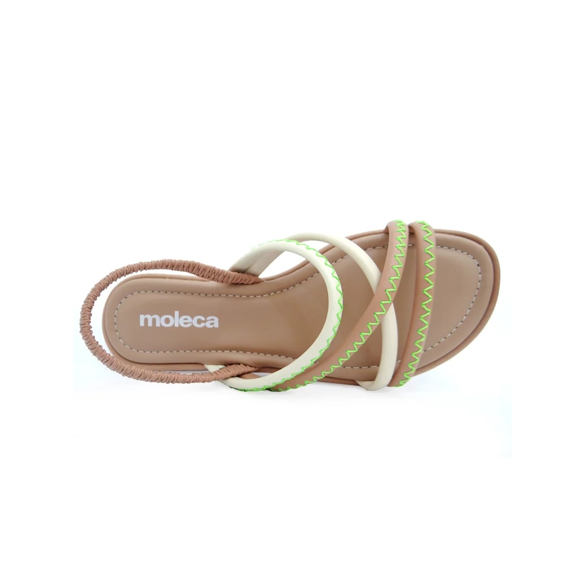 Sandália Moleca Rasteira 5479.104 Creme/Nude Sandália Moleca Rasteira 5479.104 Creme/Nude