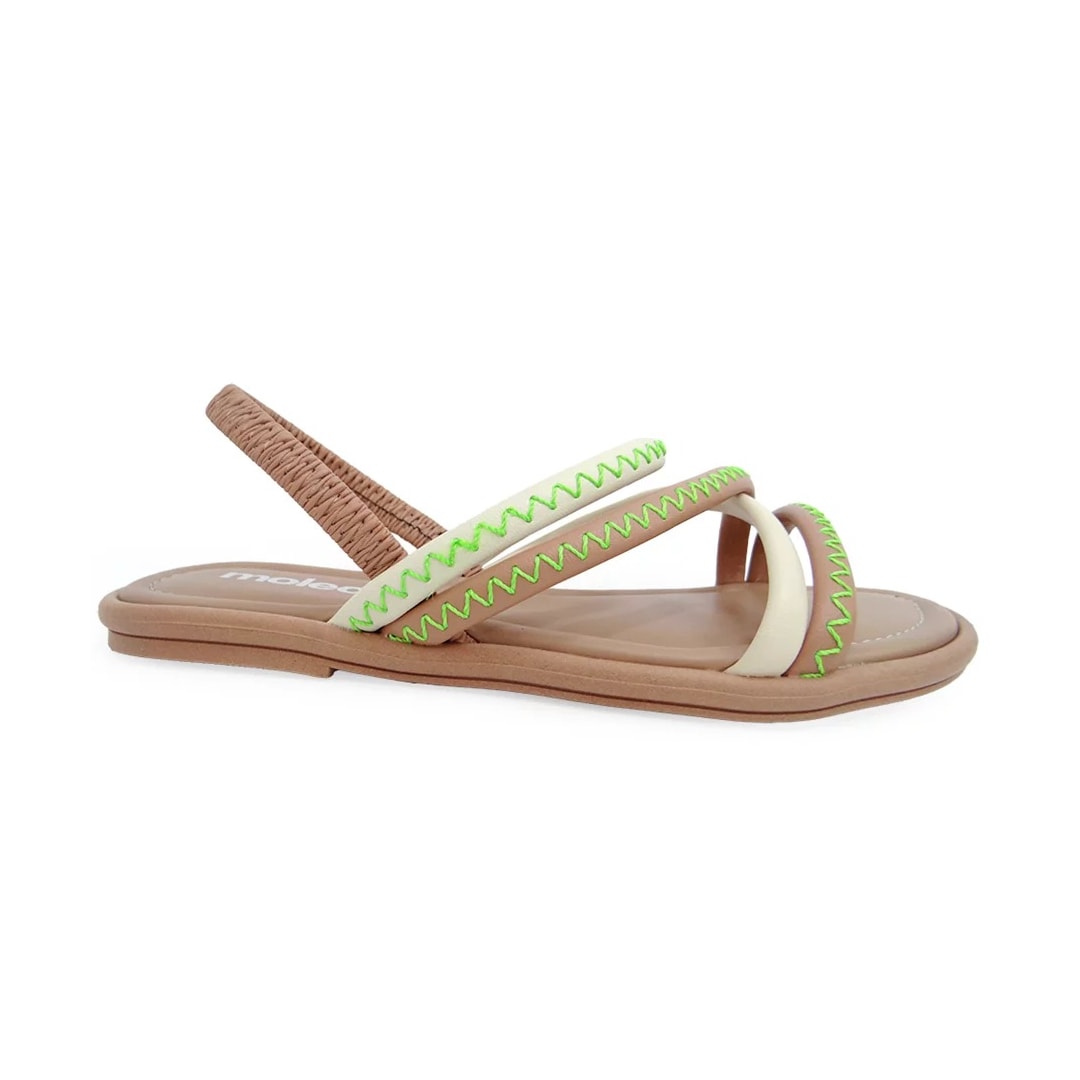 Sandália Moleca Rasteira 5479.104 Creme/Nude Sandália Moleca Rasteira 5479.104 Creme/Nude