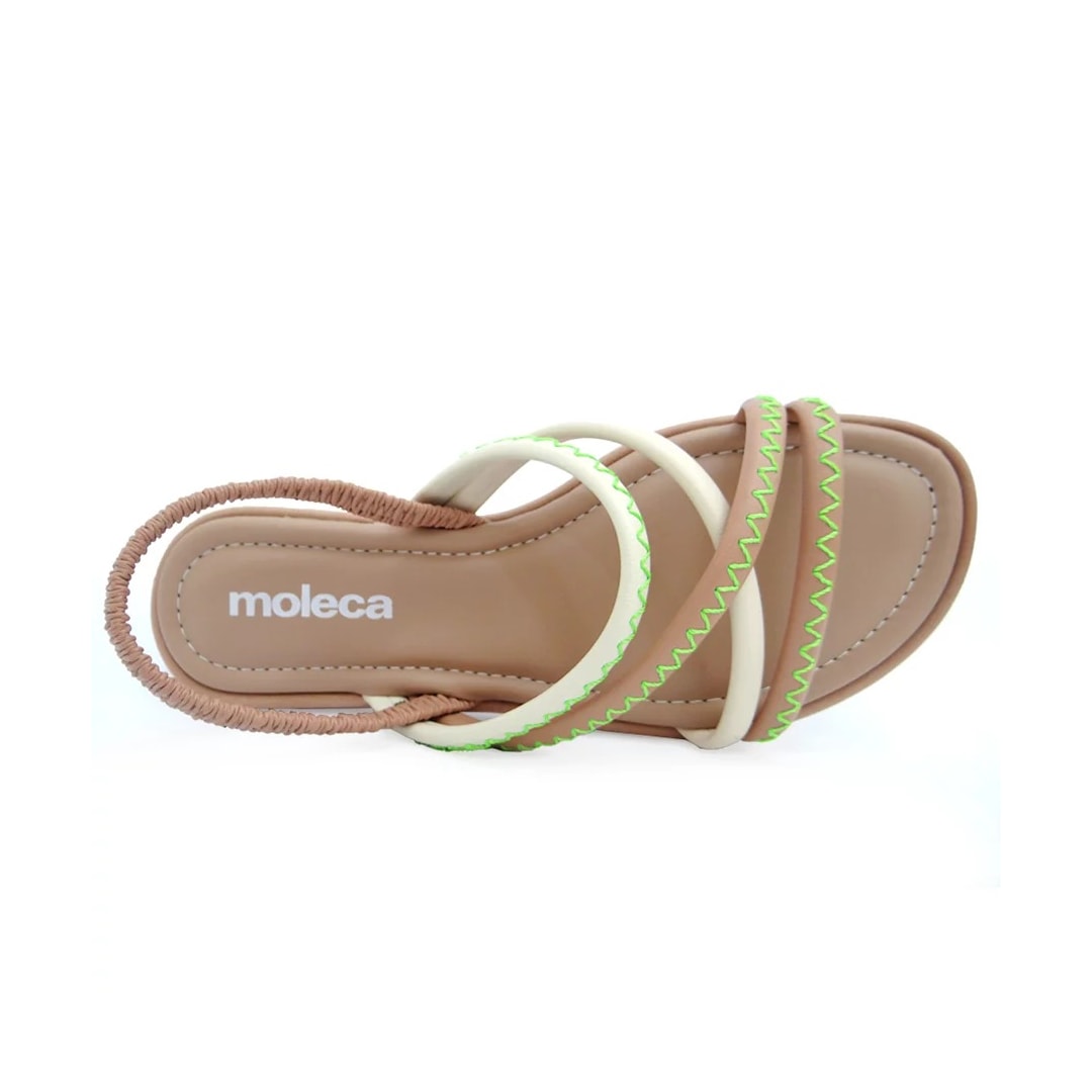 Sandália Moleca Rasteira 5479.104 Creme/Nude Sandália Moleca Rasteira 5479.104 Creme/Nude