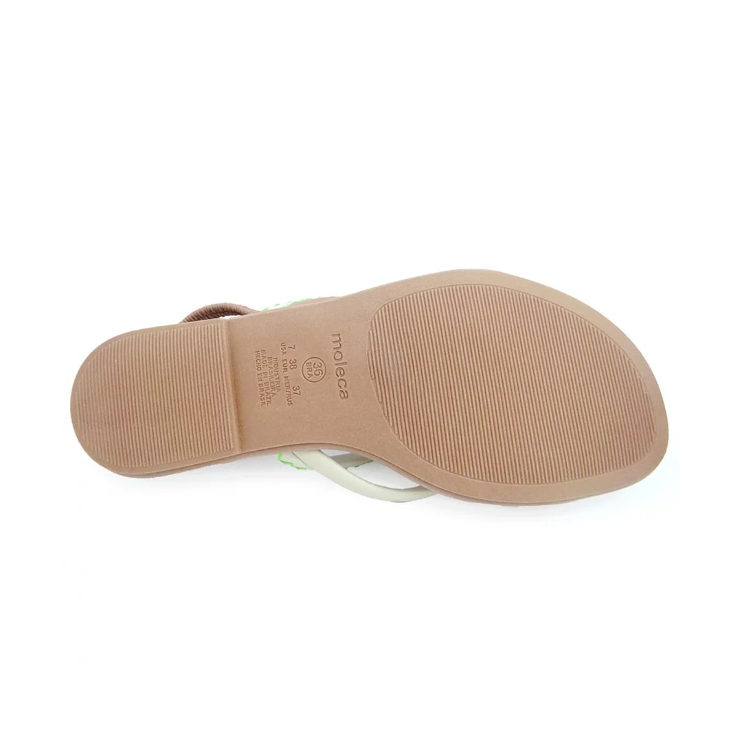 Sandália Moleca Rasteira 5479.104 Creme/Nude