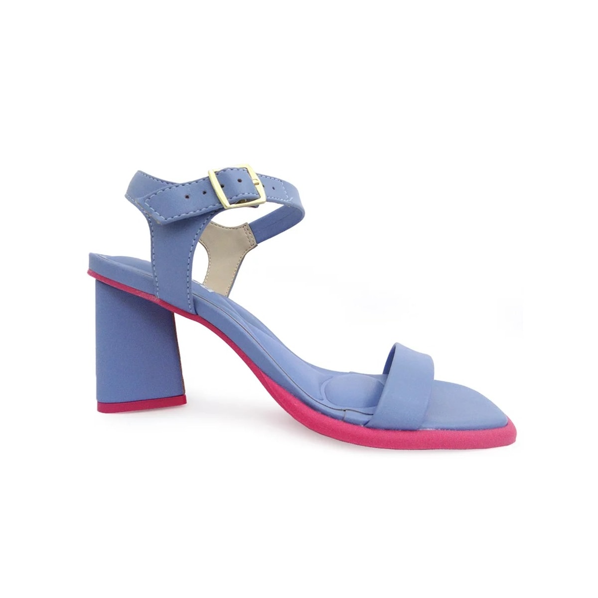 Sandália Moleca Salto Alto 5477.101 Jeans/Pink Sandália Moleca Salto Alto 5477.101 Jeans/Pink