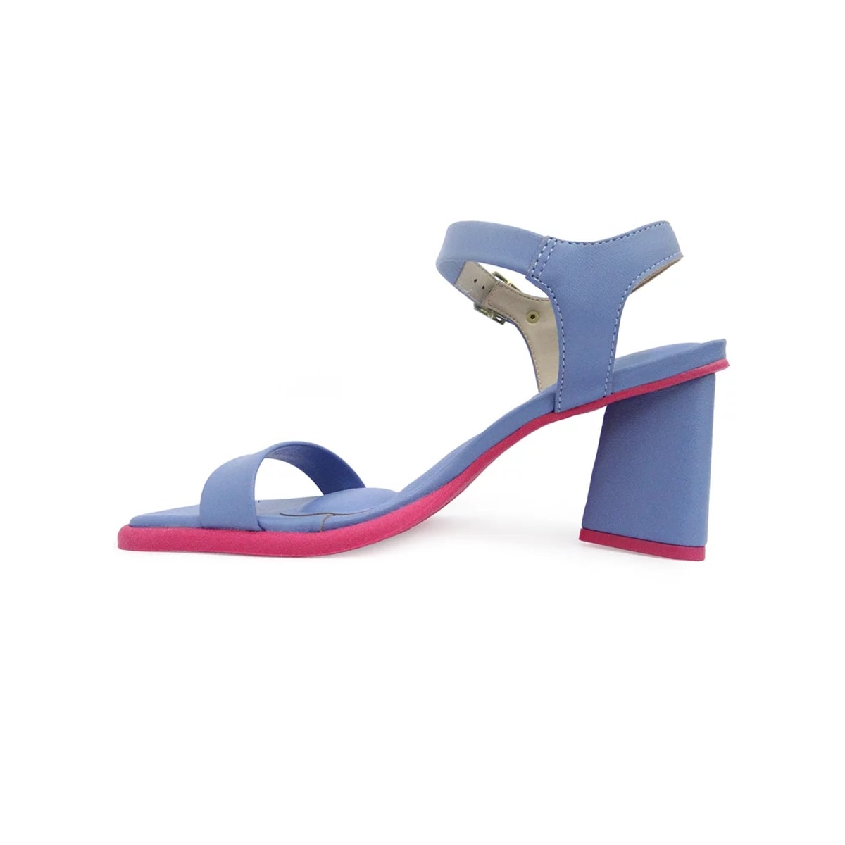 Sandália Moleca Salto Alto 5477.101 Jeans/Pink Sandália Moleca Salto Alto 5477.101 Jeans/Pink