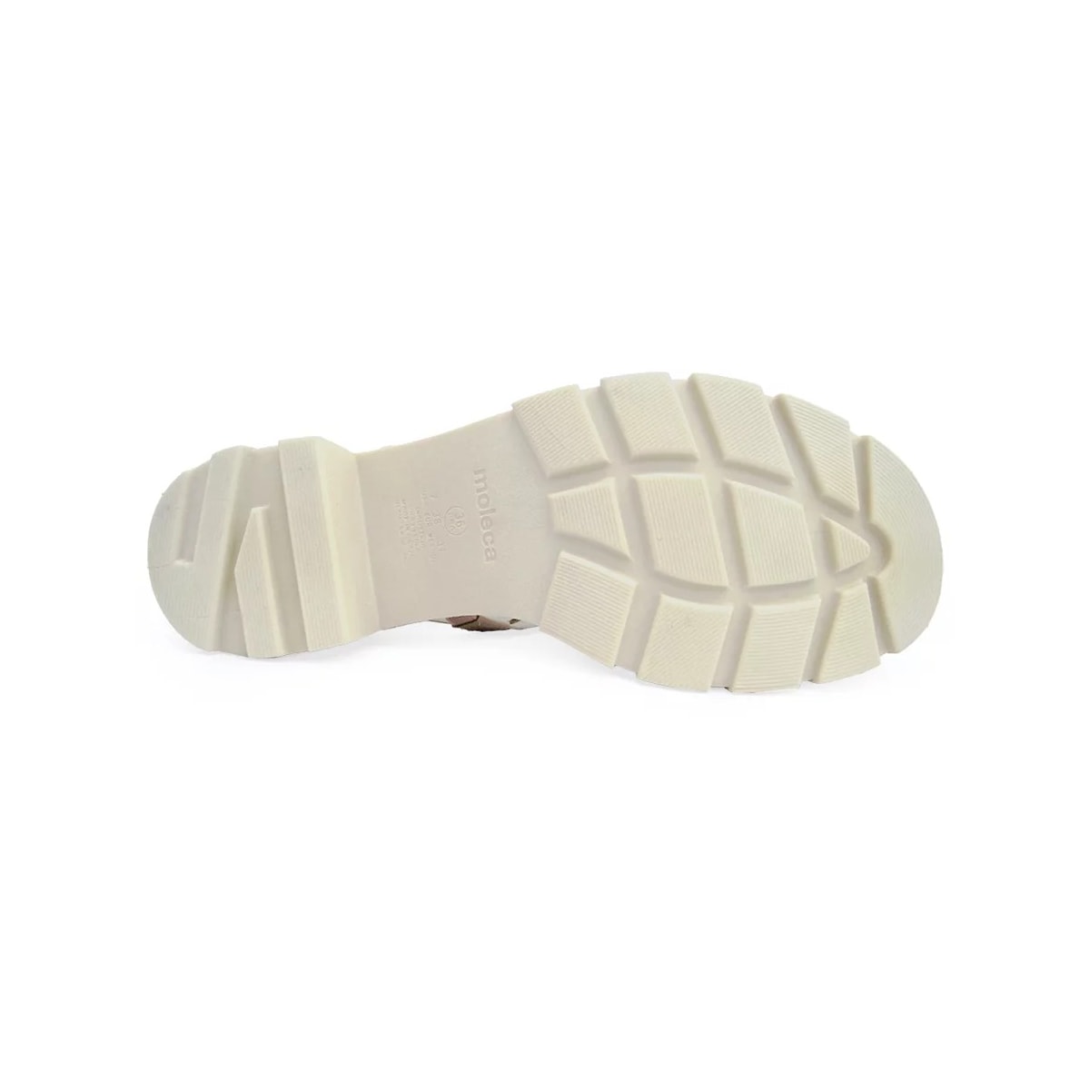 Sandália Moleca Salto Medio Tratorada 5476.105 Creme/Coral Sandália Moleca Salto Medio Tratorada 5476.105 Creme/Coral