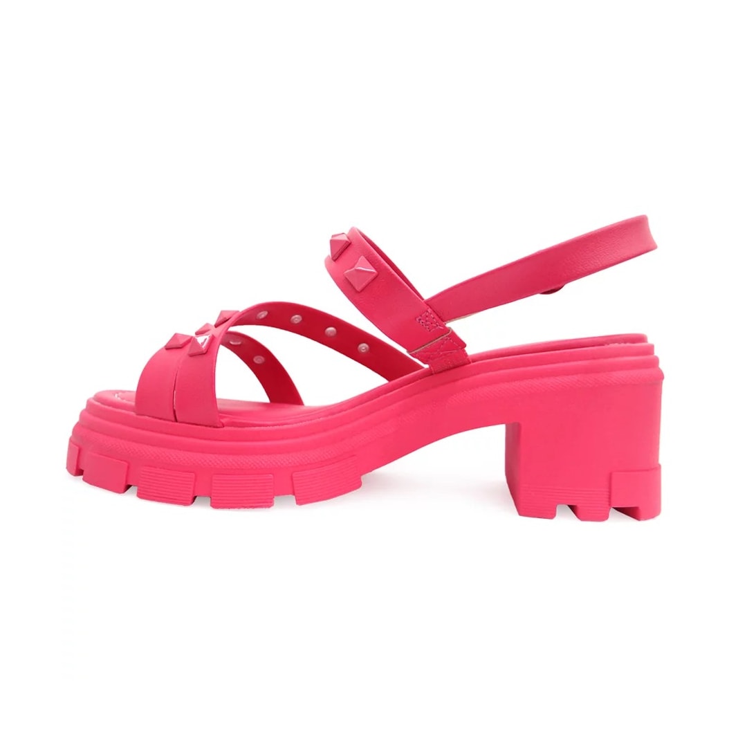 Sandália Moleca Salto Medio Tratorada 5476.105 Pink Gloss Sandália Moleca Salto Medio Tratorada 5476.105 Pink Gloss