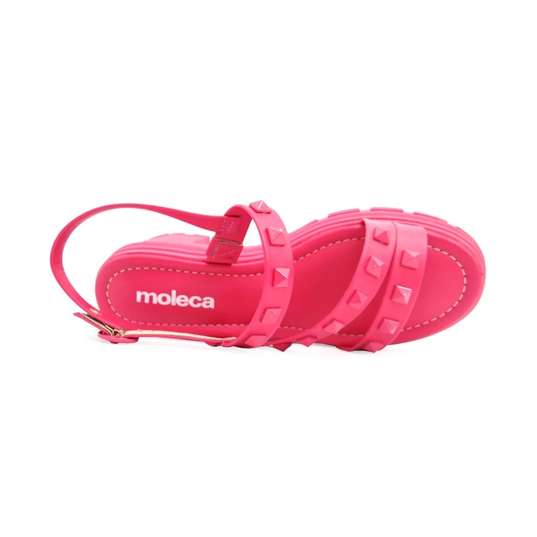 Sandália Moleca Salto Medio Tratorada 5476.105 Pink Gloss Sandália Moleca Salto Medio Tratorada 5476.105 Pink Gloss