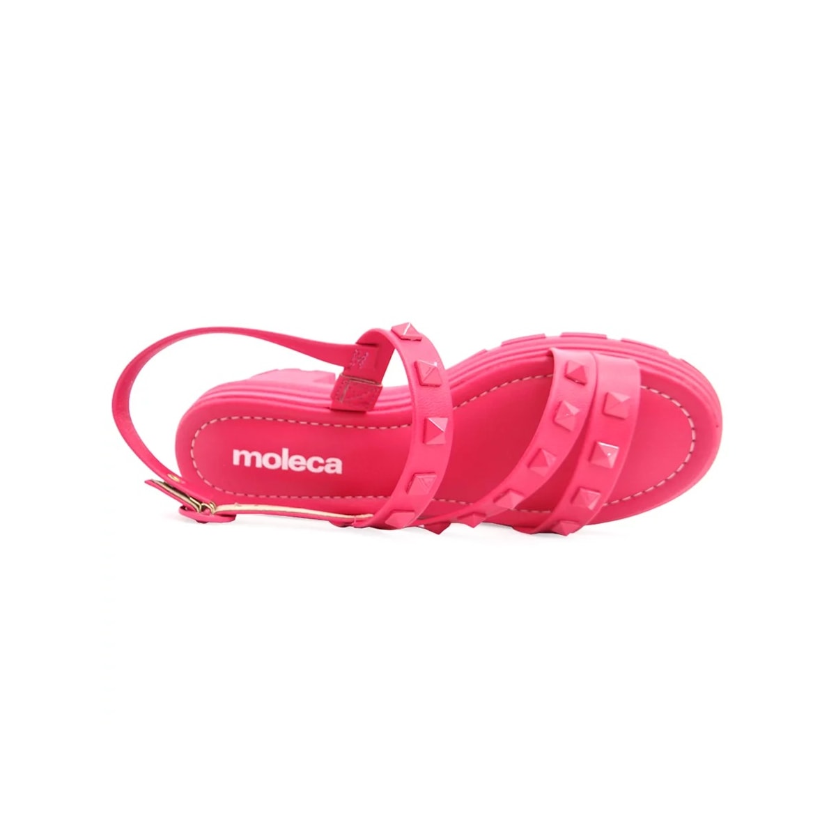 Sandália Moleca Salto Medio Tratorada 5476.105 Pink Gloss Sandália Moleca Salto Medio Tratorada 5476.105 Pink Gloss