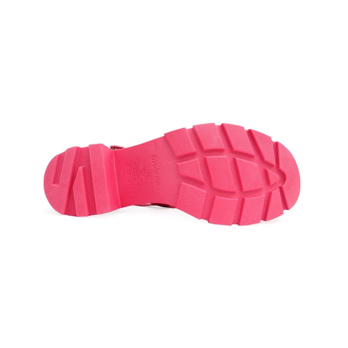 Sandália Moleca Salto Medio Tratorada 5476.105 Pink Gloss