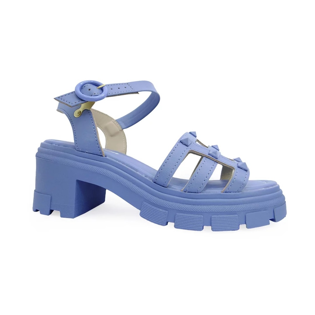 Sandália Moleca Salto Medio Tratorada 5476.106 Jeans Sandália Moleca Salto Medio Tratorada 5476.106 Jeans