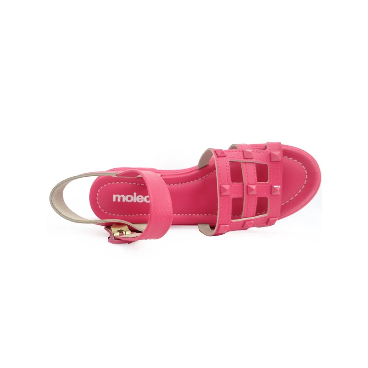 Sandália Moleca Salto Medio Tratorada 5476.106 Pink Gloss Sandália Moleca Salto Medio Tratorada 5476.106 Pink Gloss