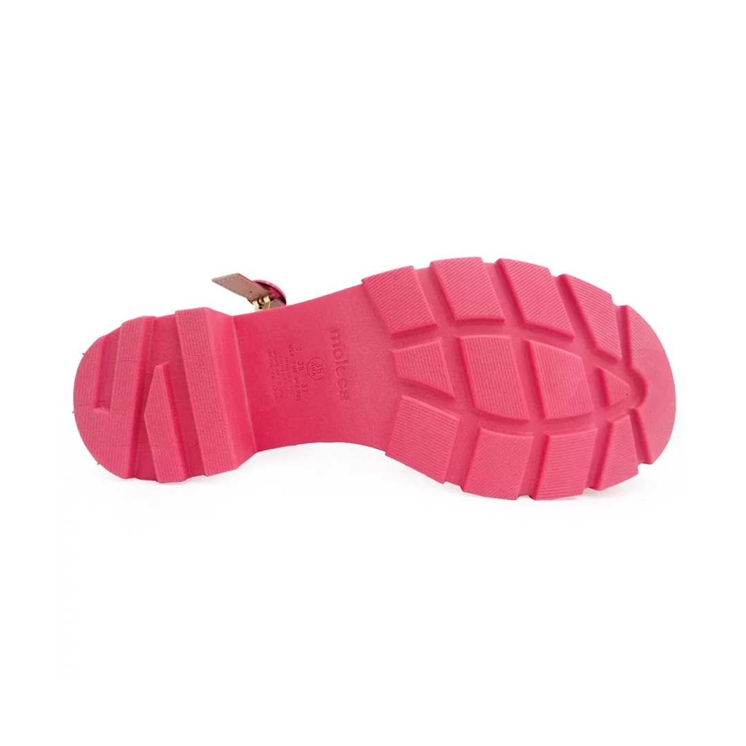 Sandália Moleca Salto Medio Tratorada 5476.106 Pink Gloss