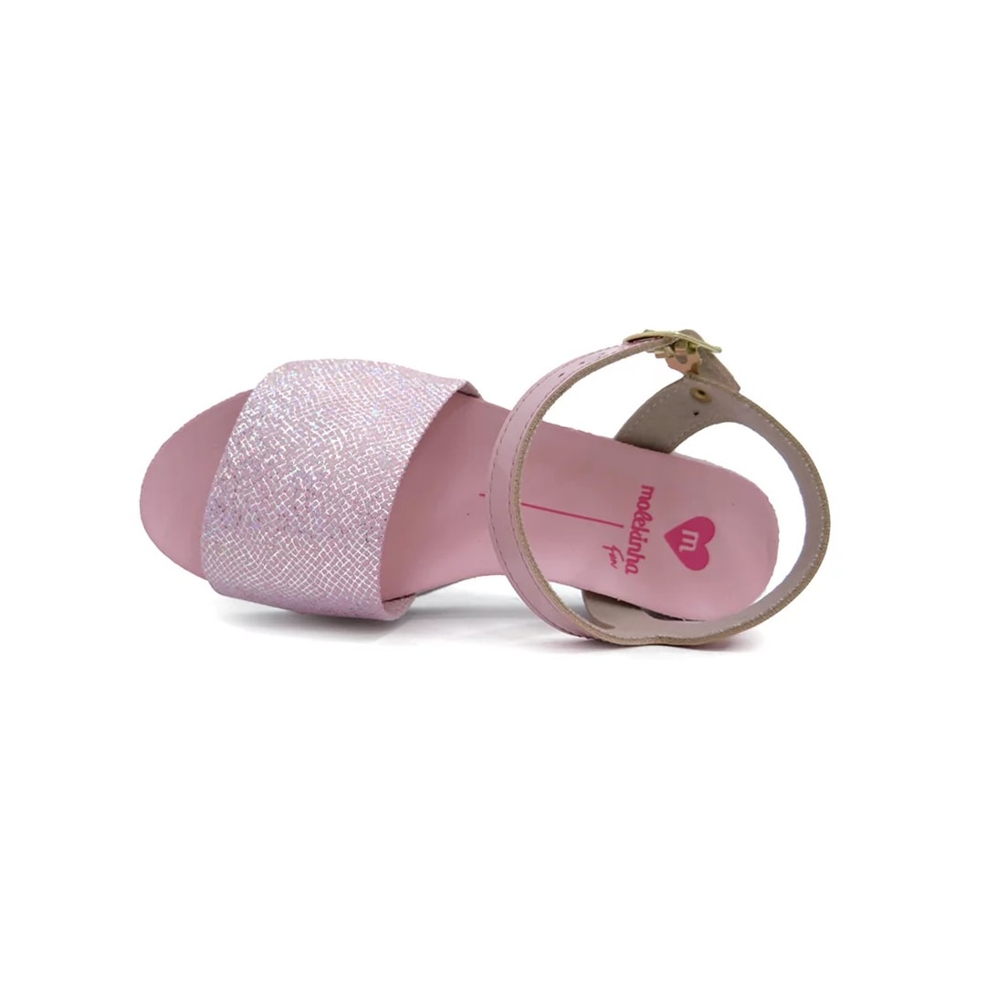 Sandália Molekinha Kids Menina 2305.1512 Rosa Holografico Sandália Molekinha Kids Menina 2305.1512 Rosa Holografico
