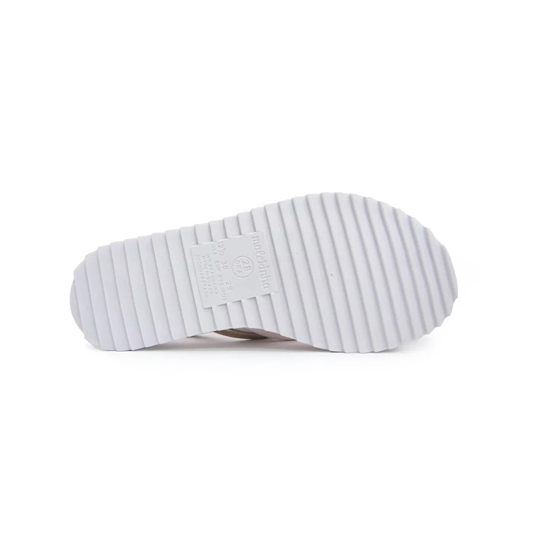 Sandália Molekinha Kids Menina 2305.1547 Branco/Dourado