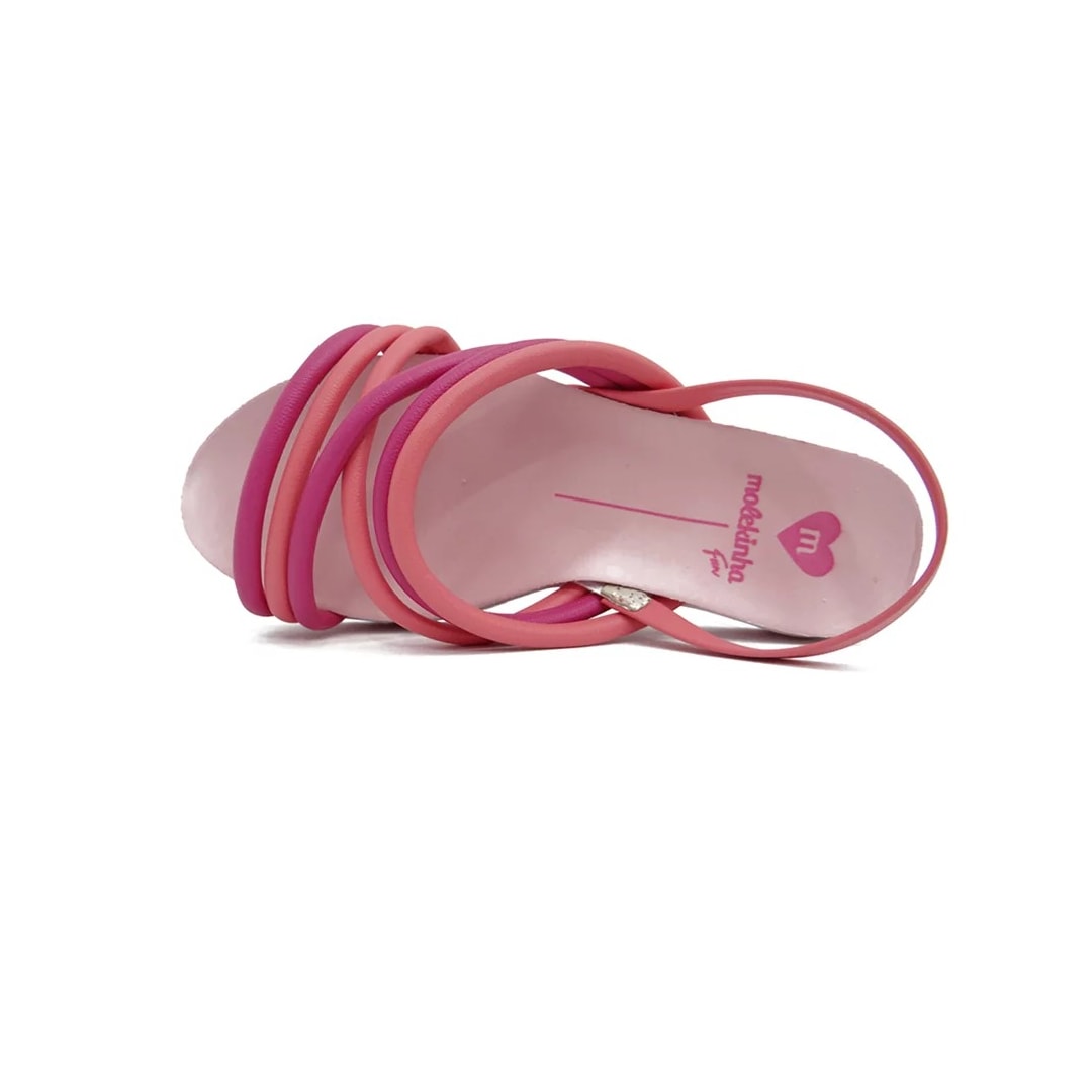 Sandália Molekinha Kids Menina 2305.1547 Coral/Pink